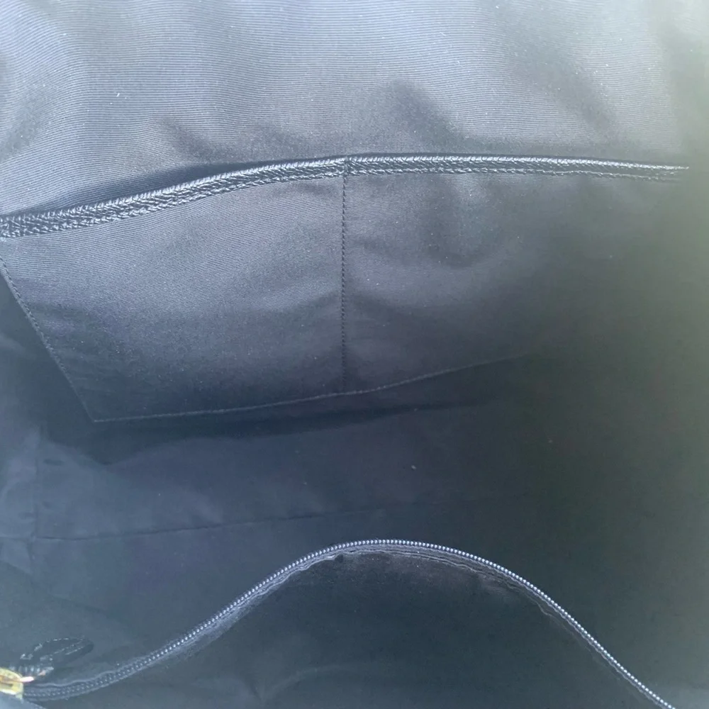 Coach Black Leather Shoulder Bag with Gold Hardware